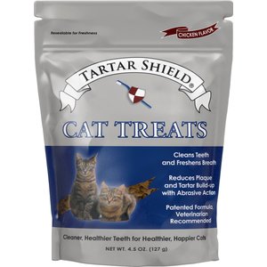 Tartar Shield Wholesome & All-Natural Bites Tasty Chicken Flavor Cat Dental Treat, 4.5-oz bag