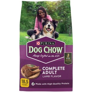 Purina Dog Chow Complete Kibble with Lamb Flavor Dry Dog Food, 18.5-lb bag