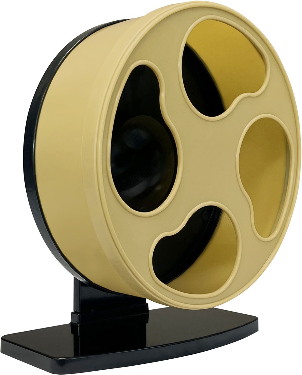 EXOTIC NUTRITION Silent Runner Wheel 9in Small Pet Toy, Cream