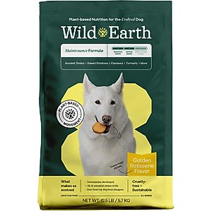 Wild Earth Maintenance Formula Golden Rotisserie Flavor Plant-Based Dog Dry Food, 12.5-lb bag
