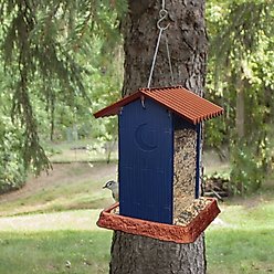 North States Village Collection Hopper Birdfeeder, Navy slide 2 of 6