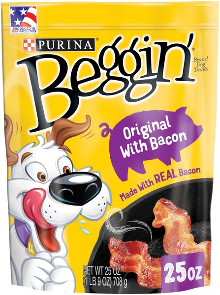 Purina Beggin' Strips Original With Bacon Dog Treats, 25-oz bag slide 1 of 9