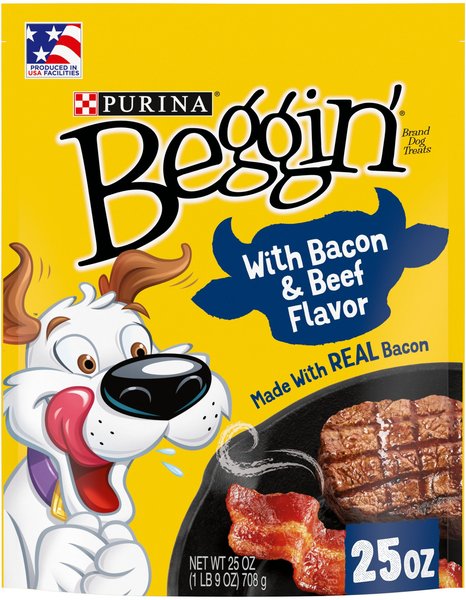 Purina Beggin' Strips Real Meat with Bacon & Beef Flavored Dog Treats, 25-oz pouch slide 1 of 10
