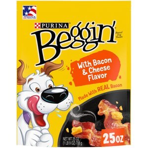 Purina Beggin' Strips Real Meat Bacon & Cheese Flavors Dog Training Treats, 25-oz bag