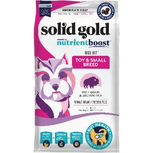 Solid Gold Nutrientboost Wee Bit Bison & Brown Rice Recipe with Pearled Barley Small Breed Dry Dog Food, 11-lb bag