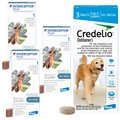 Interceptor Plus Chew, 50.1-100 lbs, (Blue Box), 3 Chew (3-mo. supply) + Credelio Chewable Tablet for Dogs, 50.1-100 lbs, (Blue Box), 3 Chewable Tablets (3-mos. supply)