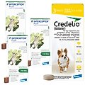 Interceptor Plus Chew, 8.1-25 lbs, (Green Box), 3 Chew (3-mo. supply) + Credelio Chewable Tablet for Dogs, 4.4-6 lbs, (Yellow Box), 3 Chewable Tablets (3-mos. supply)