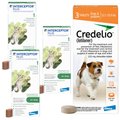 Interceptor Plus Chew, 8.1-25 lbs, (Green Box), 3 Chew (3-mo. supply) + Credelio Chewable Tablet for Dogs, 12.1-25 lbs, (Orange Box), 3 Chewable Tablets (3-mos. supply)