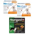 NexGard Chew, 4-10 lbs, (Orange Box), 12 Chews (12-mos. supply) + Heartgard Plus Chew for Dogs, 26-50 lbs, (Green Box), 12 Chews (12-mos. supply)