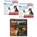 NexGard Chew, 60.1-121 lbs, (Red Box), 12 Chews (12-mos. supply) + Heartgard Plus Chew for Dogs, 51-100 lbs, (Brown Box), 12 Chews (12-mos. supply)