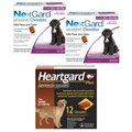 NexGard Chew, 24.1-60 lbs, (Purple Box), 12 Chews (12-mos. supply) + Heartgard Plus Chew for Dogs, 51-100 lbs, (Brown Box), 12 Chews (12-mos. supply)