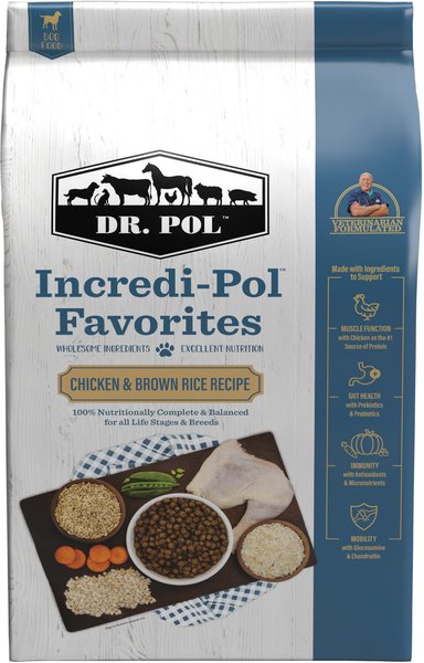 DR. POL Incredi Pol Favorites Chicken Brown Rice Dog Food 6 lb