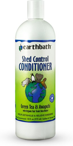Earthbath Shed Control Green Tea & Awapuhi Dog & Cat Conditioner, 16-oz bottle
