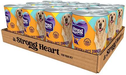 Show full view: A Strong Heart Chicken & Rice Dinner Wet Dog Food, 13.2-oz can, case of 12 slide 4 of 8