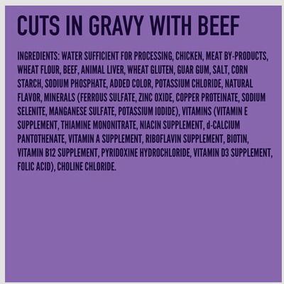 Show full view: A Strong Heart Cuts in Gravy with Beef Wet Dog Food, 13.2-oz can, case of 12 slide 6 of 8