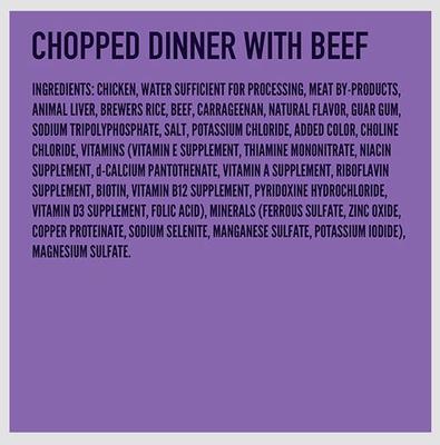 Show full view: A Strong Heart Chopped Dinner with Beef Wet Dog Food, 13.2-oz can, case of 12 slide 6 of 8