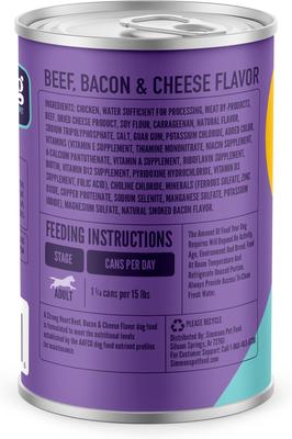Show full view: A Strong Heart Beef, Bacon & Cheese Flavor Wet Dog Food, 13.2-oz can, case of 12 slide 3 of 8