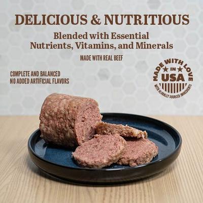 Show full view: A Strong Heart Beef, Bacon & Cheese Flavor Wet Dog Food, 13.2-oz can, case of 12 slide 5 of 8