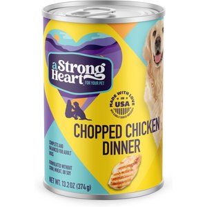 A Strong Heart Chopped Chicken Dinner Wet Dog Food, 13.2-oz can, case of 12