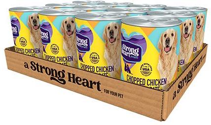 Show full view: A Strong Heart Chopped Chicken Dinner Wet Dog Food, 13.2-oz can, case of 12 slide 4 of 8
