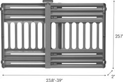 IRIS Plastic Expandable Pressure Mounted Dog & Cat Gate, 24 to 39-in Width, Gray slide 2 of 8