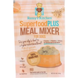 Remy's Kitchen SuperfoodPLUS Meal Mixers Beef Grain-Free Dog Food Topping, 5-oz bag
