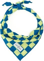 Lucy & Co. The Have a Nice Day Dog Bandana, Blue, Small slide 1 of 5