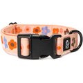 Lucy & Co. The Let's Groove Polyester Dog Collar, Coral, Small: 8 to 14-in neck, 1/2-in wide