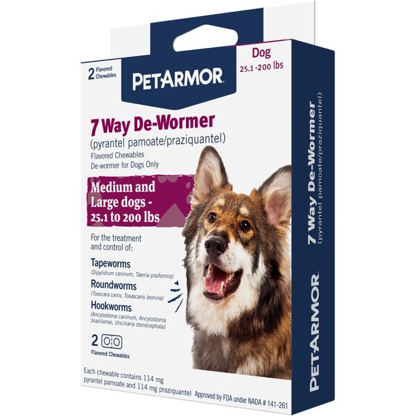 PETARMOR 7 Way Dewormer for Hookworms, Roundworms & Tapeworms for