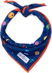Lucy & Co. The Space Doodle Dog Bandana, Navy, Small