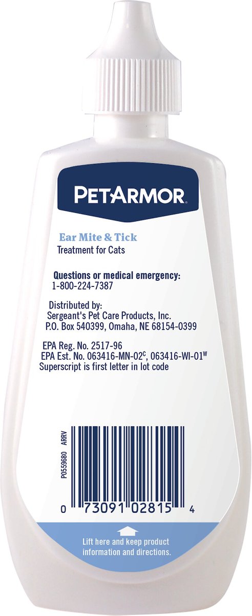 Petarmor ear mite and hotsell tick treatment for dogs