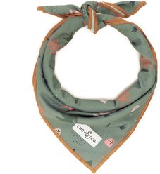 Lucy & Co. The Take a Hike Dog Bandana, Green, Small