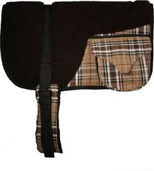Kensington Protective Products Fleece Bareback Pad with Pockets, Deluxe Black, Horse