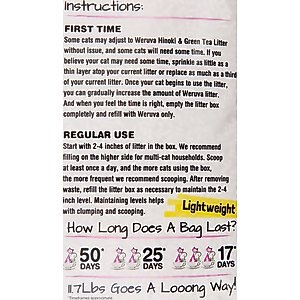 Weruva Classic Fresh Scented Clumping Wood Cat Litter, 11.7-lb bag