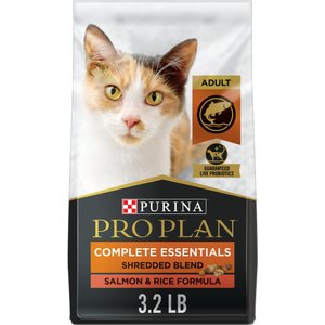 PURINA PRO PLAN Adult Shredded Blend Salmon Rice Formula Dry Cat Food 3.2 lb bag Chewy