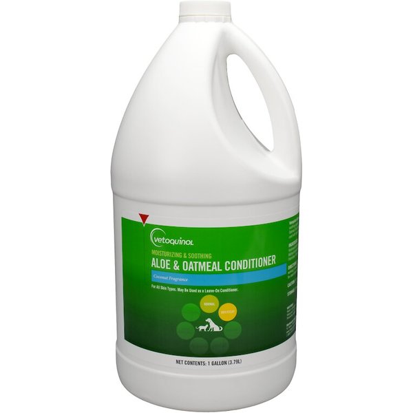 VETOQUINOL Aloe & Oatmeal Conditioner for Dogs & Cats, 1gal bottle