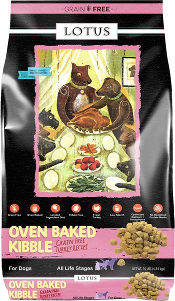 Lotus Oven-Baked Grain-Free Turkey Recipe Dry Dog Food, 10-lb bag slide 1 of 2