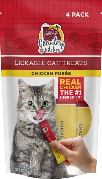 COUNTRY KITCHEN Chicken Puree Lickable Cat Treats 0.5 oz tube