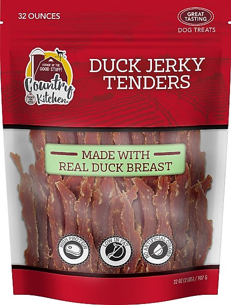Country Kitchen Duck Jerky Tenders Dog Treats, 32-oz bag slide 1 of 3