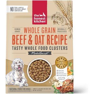The Honest Kitchen Whole Food Clusters Whole Grain Beef & Oat Dry Dog Food, 1-lb bag