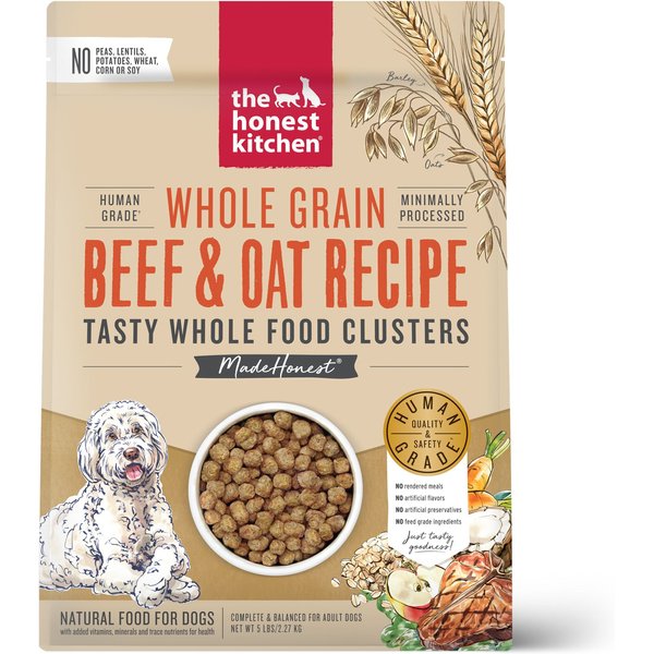 THE HONEST KITCHEN Grain-Free Beef Whole Food Clusters Dry Dog Food, 5 ...