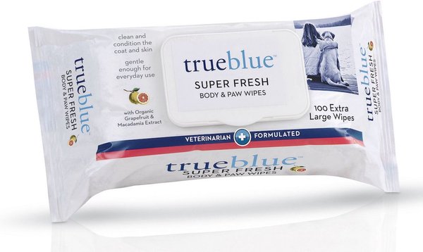 TrueBlue Pet Products Super Fresh Body & Paw Wipes, 100 count slide 1 of 6