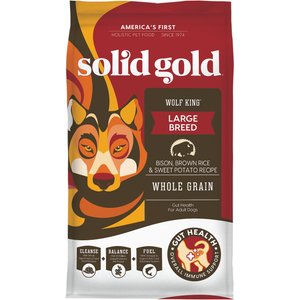 Solid Gold Wolf King Bison & Brown Rice Recipe with Sweet Potatoes Large Breed Adult Dry Dog Food, 24-lb bag