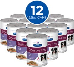 Hill's Prescription Diet i/d Digestive Care Low Fat Rice, Vegetable & Chicken Stew Wet Dog Food, 12.5-oz, case of 12 slide 2 of 9