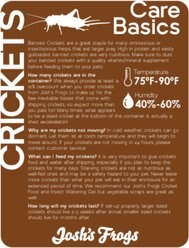 Josh's Frogs Gutloaded Banded Crickets Live Feed Reptile Food, 3/4-in, 60 count slide 2 of 9