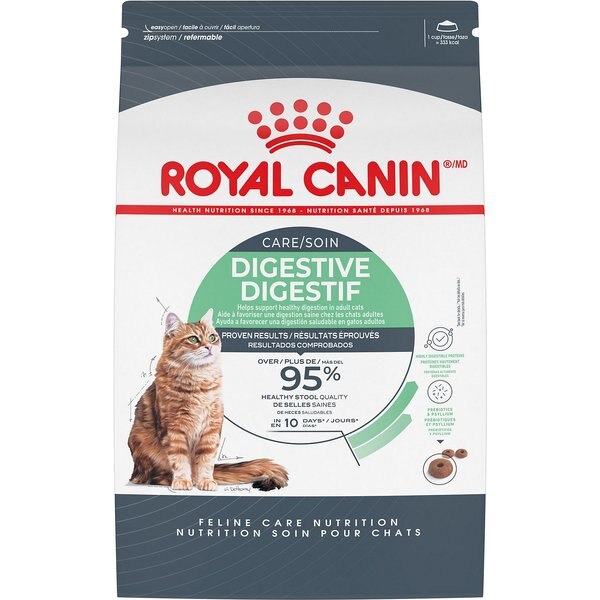 ROYAL CANIN Feline Care Nutrition Digestive Care Dry Cat Food, 3lb bag