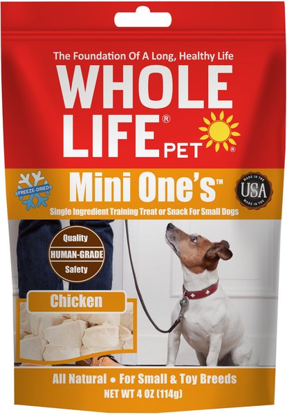 WHOLE LIFE Mini One s Chicken Freeze Dried Dog Treats 4 oz bag