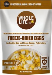 Whole Life Freeze-Dried Eggs Dog & Cat Treats, 4-oz bag