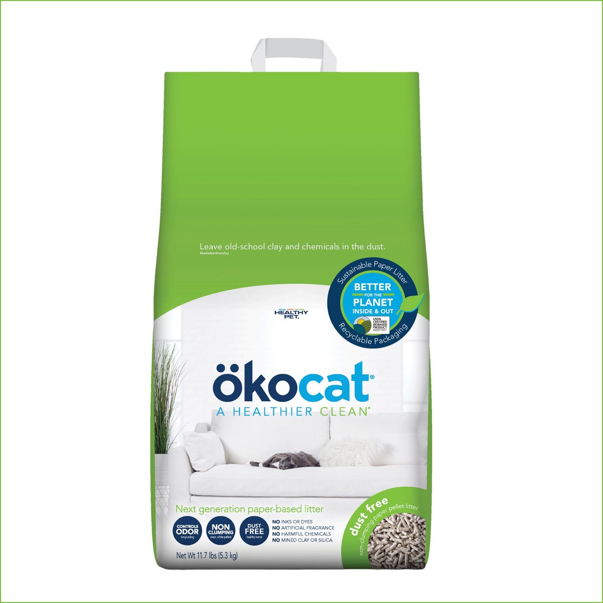 Ökocat Dust Free Non-Clumping Paper Pellet Cat Litter