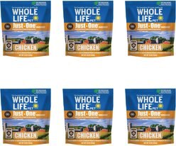 Whole Life Just One Chicken Value Pack Freeze-Dried Dog & Cat Treats, 10-oz bag, case of 6